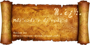 Móczár Árpád névjegykártya