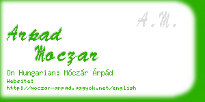 arpad moczar business card